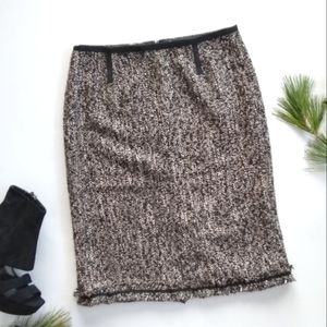 TALBOTS tweed boucle career wool pencil skirt